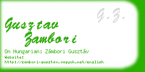 gusztav zambori business card
